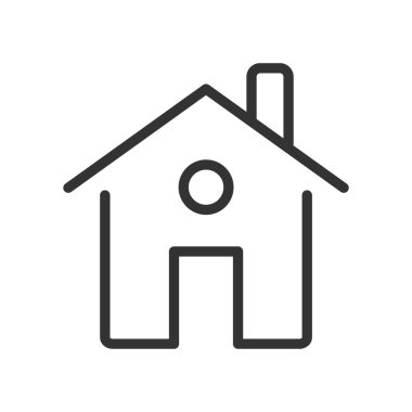 Beyaz arkaplanda izole edilmiş evin vektör simgesi