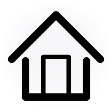 Ev. Web simgesi basit illüstrasyon