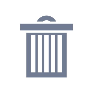 Çöp kutusunun vektör illüstrasyon simgesi 