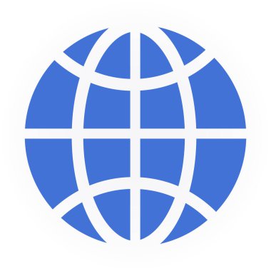 Dünya ikonu, vektör illüstrasyonu. Düz tasarım biçimi