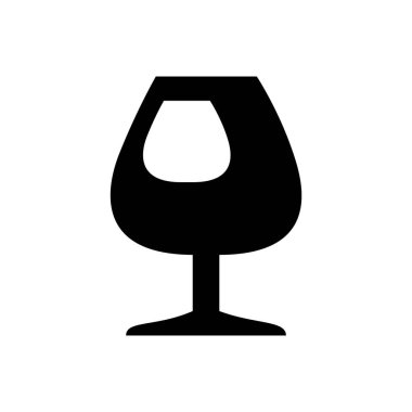 şarap cam ikonu vektör illüstrasyonu