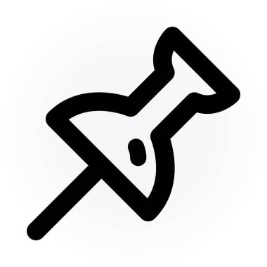 minimalist vektör illüstrasyonu, pin simgesi