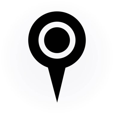 minimalist vektör illüstrasyonu, konum simgesi simgesi