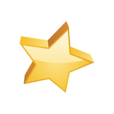 Bir yıldızın vektör illüstrasyon simgesi