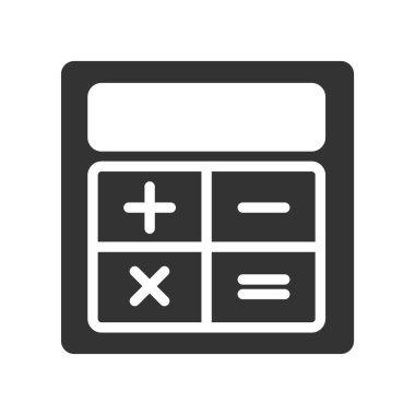 Hesap makinesi düz Stil simge vektör çizim