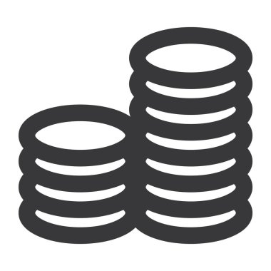 Dolar. Web simgesi basit illüstrasyon