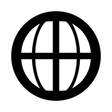 minimalist vektör illüstrasyonu, dünya simgesi