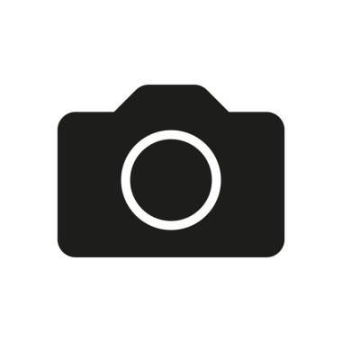 Kamera simgesi beyaz arkaplanda izole edildi