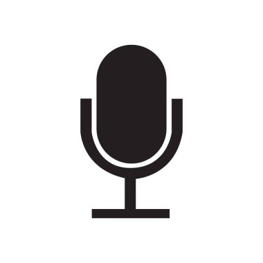 mikrofon simgesi vektör illüstrasyonu