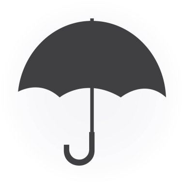 şemsiye simgesi, düz vektör çizim tasarımı