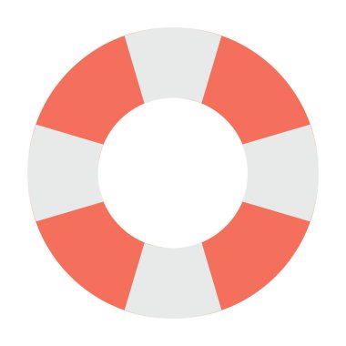 Minimalist vektör illüstrasyonu, Lifebuoy simgesi