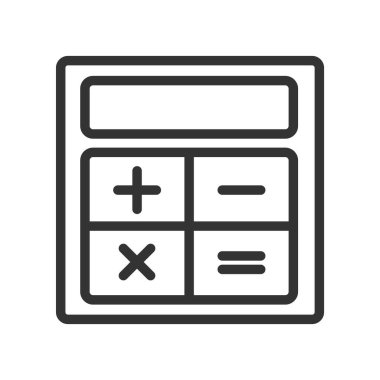 Hesap makinesi düz Stil simge vektör çizim