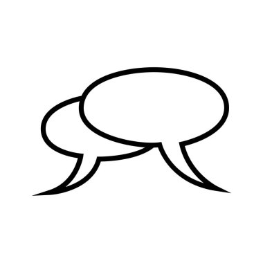 Konuşma balonu ikonu. vektör illüstrasyonu