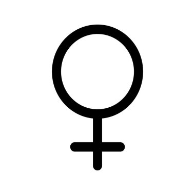 Minimalist vektör illüstrasyonu, cinsiyet simgesi