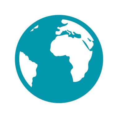 Dünya haritası simgesi. vektör illüstrasyonu