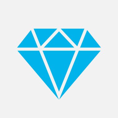 Elmas. Web simgesi basit illüstrasyon