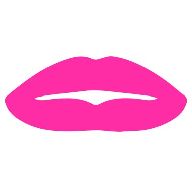 minimalist vektör illüstrasyonu, dudak simgesi