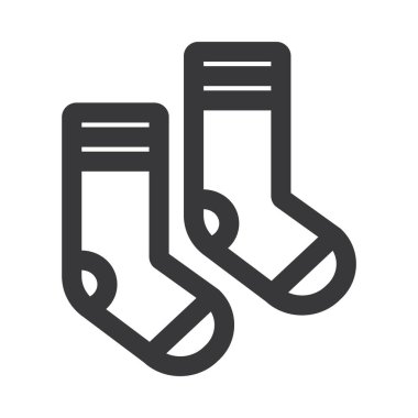 Yılbaşı çorap vektör çizimi tasarımı