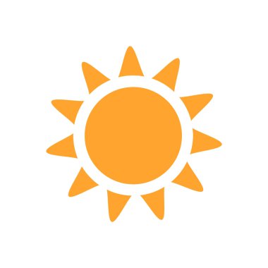 minimalist vektör illüstrasyonu, güneş simgesi