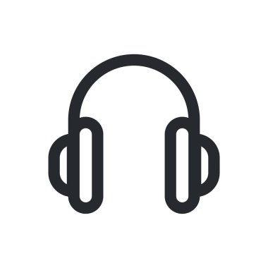 kulaklık simgesi vektör illüstrasyonu