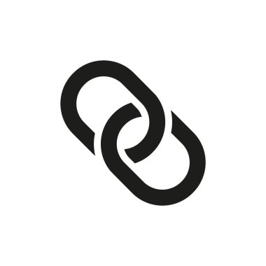 bağlantı vektör simgesi. Zincir işareti. Sembol. izole resim