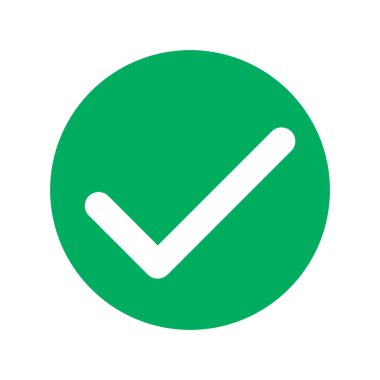 onay işareti simgesi. düz tasarım stili.