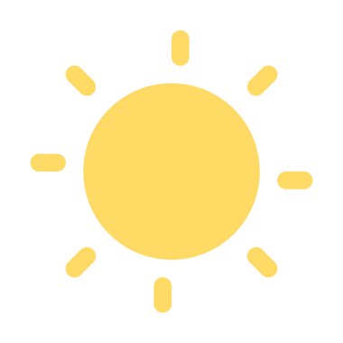 Güneş. Web simgesi basit illüstrasyon