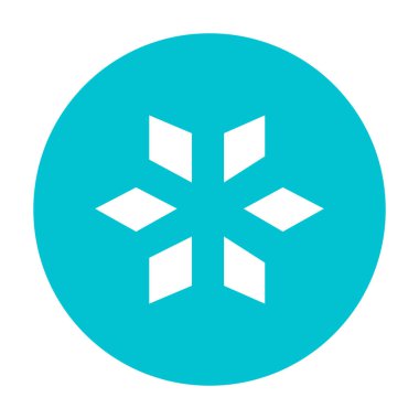 minimal vektör illüstrasyonu, kar simgesi