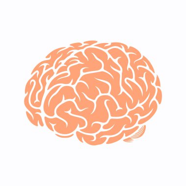beyin ikonu vektör illüstrasyonu
