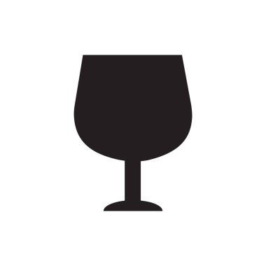 şarap cam ikonu vektör illüstrasyonu