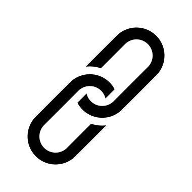 bağlantı düz vektör simgesi