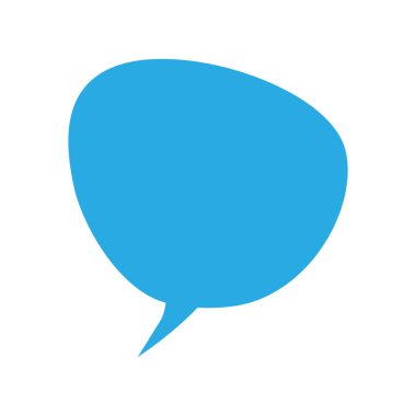 Beyaz arkaplanda izole edilmiş konuşma kabarcığı vektörü simgesi