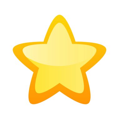 Bir yıldızın vektör illüstrasyon simgesi