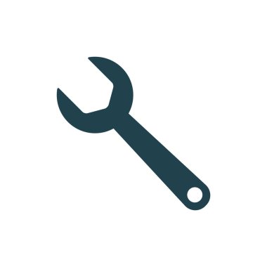 İngiliz anahtarı simgesi, beyaz arkaplanda vektör çizimi