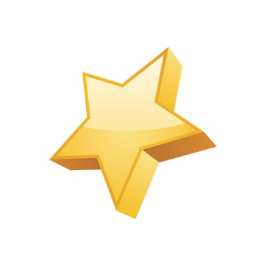 Bir yıldızın vektör illüstrasyon simgesi