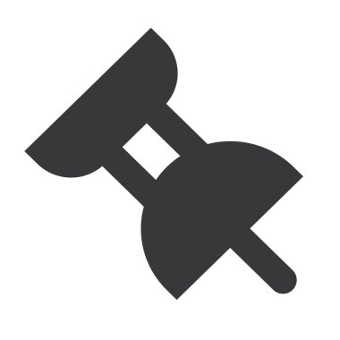 minimalist vektör illüstrasyonu, pin simgesi