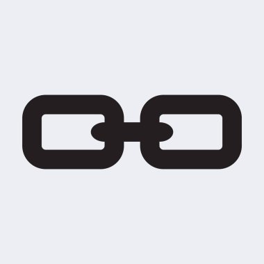 bağlantı vektör simgesi. Zincir işareti. Sembol. izole resim