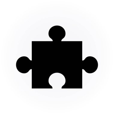 asgari vektör illüstrasyonu, bulmaca simgesi