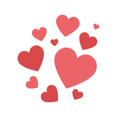 Kalp ikon vektör illüstrasyon tasarımını sever