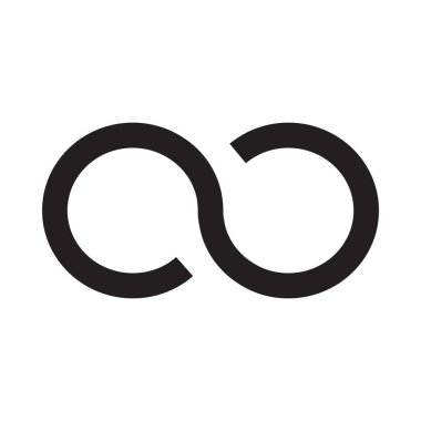 sonsuzluk simgesi vektör illüstrasyonu