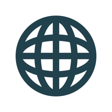 Dünya ağının vektör illüstrasyon simgesi 