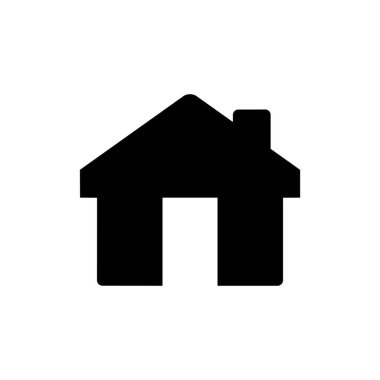 Beyaz arkaplanda izole edilmiş evin vektör simgesi