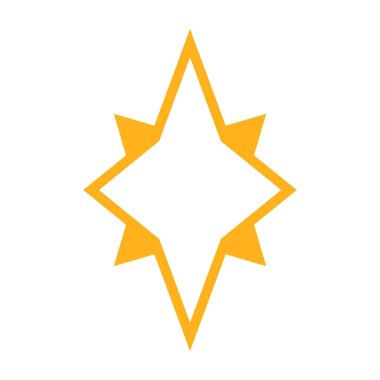 Web ve mobil uygulama tasarımınız için beyaz arkaplanda izole edilmiş yıldız simgesi vektörü, çapraz logo kavramı