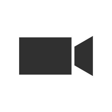 Kamera simgesi beyaz arkaplanda izole edildi