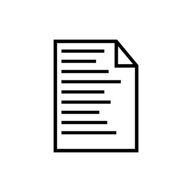 minimalist vektör illüstrasyonu, kağıt simgesi