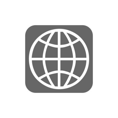 Dünya küresel ikon vektör illüstrasyonuName