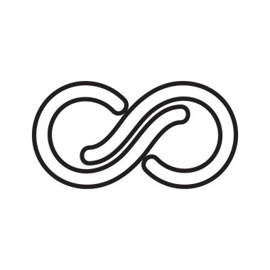 Sonsuzluk vektör logo tasarım şablonu