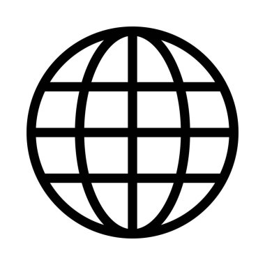 küresel küre simgesi vektör illüstrasyonu