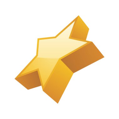 Bir yıldızın vektör illüstrasyon simgesi