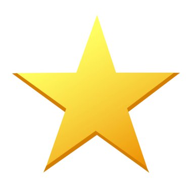 Beyaz arkaplanda yıldız simgesi